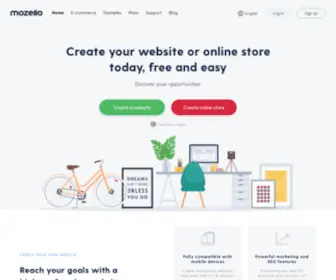 Mozello.com(Create a beautiful website or online store quickly and easily. Mozello) Screenshot