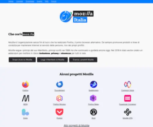 Mozillaitalia.it(Mozilla Italia) Screenshot