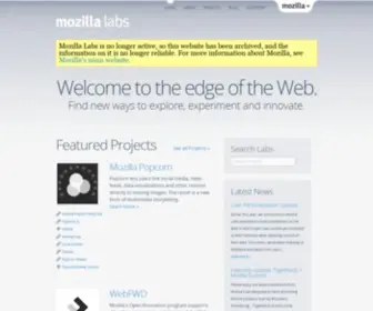 Mozillalabs.com(Mozilla Labs) Screenshot