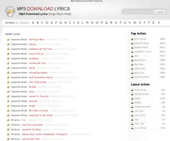 MP3-Download-Lyrics.com(Pembahasan Lagu Terkenal dan Terjemahan Lirik Lagu) Screenshot