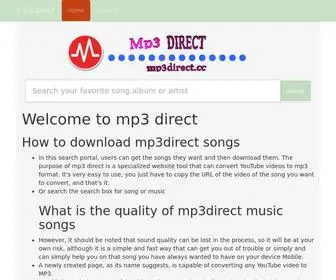 MP3Direct.cc(Mp3 direct Download Mp3 Music Search) Screenshot