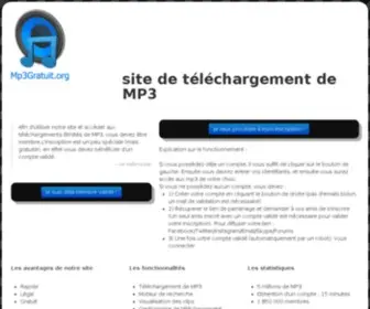 MP3Gratuit.org(Site d'écoute de mp3 gratuit) Screenshot