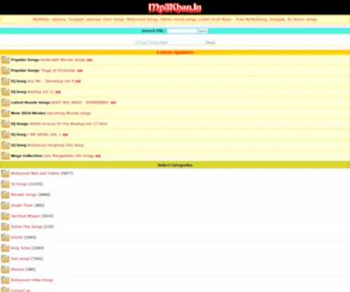MP3Khan.org(Bollywood Songs) Screenshot