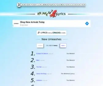 MP3Lyrics.org(Kraken Lyrics) Screenshot