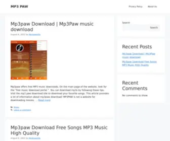 MP3Paw.info(Mp3 paw listen your favorite music) Screenshot