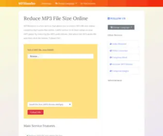 MP3Smaller.com(Reduce MP3 File Size Online) Screenshot