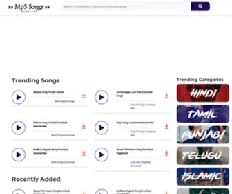 MP3Songdownloads.net(New Mp3 Songs Download) Screenshot