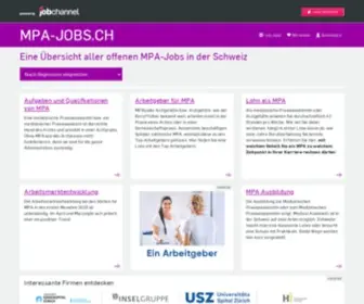 Mpa-Jobs.ch(Eine Übersicht aller offenen MPA) Screenshot