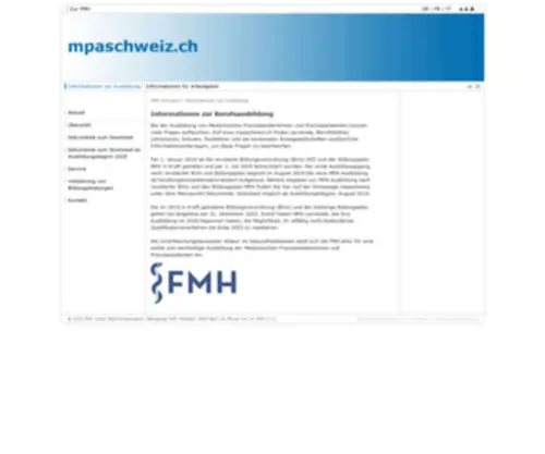 Mpa-SChweiz.ch(MPA Schweiz) Screenshot