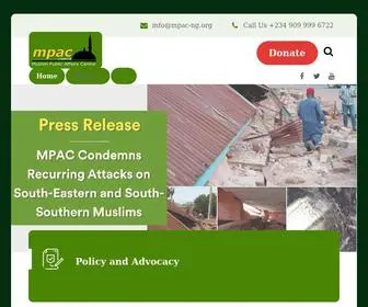 Mpac-NG.org(Muslim Public Affairs Center) Screenshot