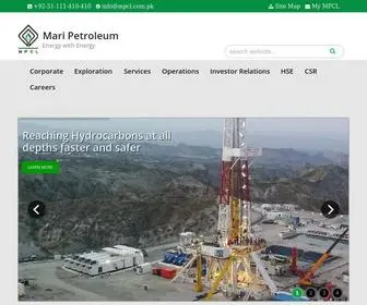 MPCL.com.pk(Mari Petroleum Company Limited) Screenshot