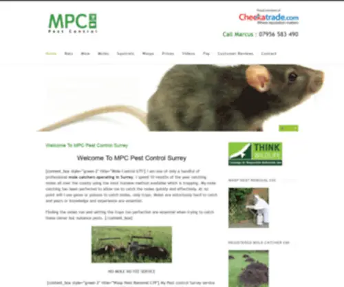 MPcpestcontrol.co.uk(MPC Pest Control Surrey) Screenshot