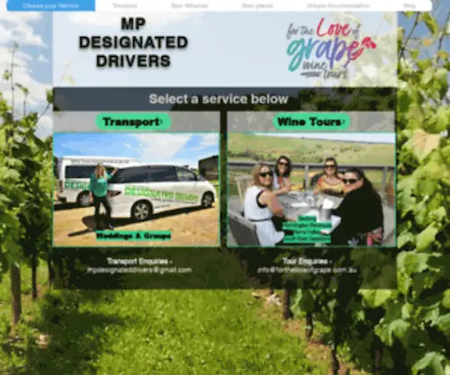 Mpdesignateddrivers.com(Choose your Service) Screenshot