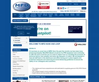 MPdhookandloop.com(MPD Hook & Loop are the Uk’s No1 supplier of genuine VELCRO®) Screenshot