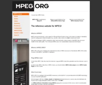 Mpeg.org(MPEG Home) Screenshot