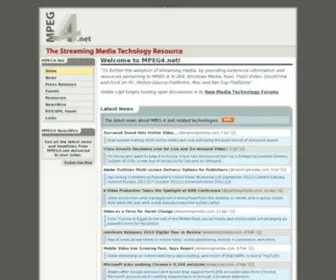 Mpeg4.net(The Streaming Media Technology Resource) Screenshot