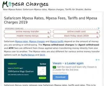 Mpesacharges.com(Safaricom Mpesa Rates) Screenshot