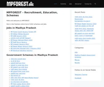 Mpforest.org(Recruitment, Education, Schemes) Screenshot