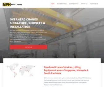 MPH-Cranes.com(Overhead Cranes Singapore) Screenshot