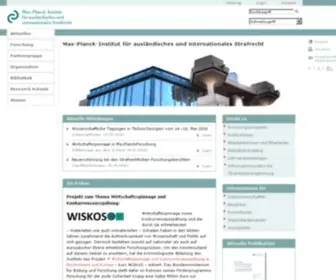 Mpicc.de(Max-Planck-Institut zur Erforschung von Kriminalität, Sicherheit und Recht) Screenshot