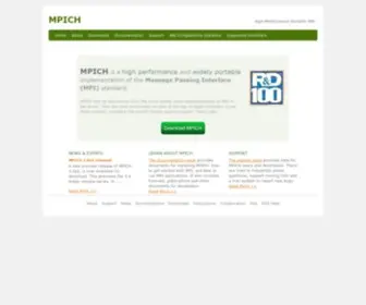 Mpich.org(High-Performance Portable MPI) Screenshot