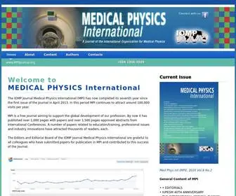 Mpijournal.org(MEDICAL PHYSICS International) Screenshot