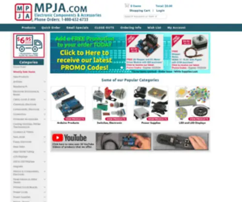 Mpja.com(Electronic Components and Accessories) Screenshot