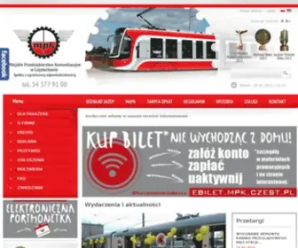 MPK.czest.pl(MPK w Częstochowie sp) Screenshot