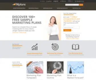 Mplans.com(Marketing Plans & Marketing Strategy Guides) Screenshot