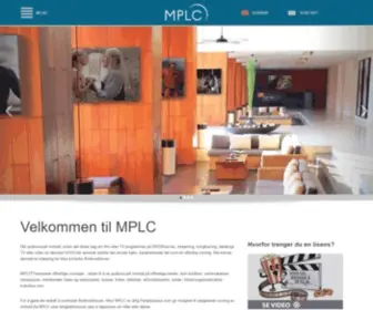 MPLC.no(Motion Picture Licensing Company Norge AS) Screenshot