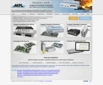 MPL.ch(Embedded Industrial Computers PCs for rugged environment and extended temperature range) Screenshot
