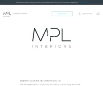 Mplinteriors.com(Commercial interior design aimed at improving efficiency and staff welfare) Screenshot