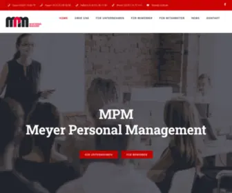 MPM-NRW.de(MPM Personal Management NRW) Screenshot