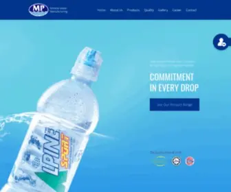 Mpmineral.com(MP Mineral Water Manufacturing Sdn Bhd) Screenshot