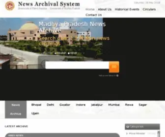 Mpnewsarch.org(News Archival System) Screenshot