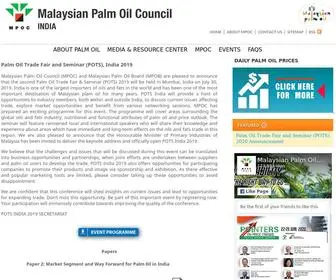 Mpoc.org.in(Malaysian Palm Oil Council (MPOC)) Screenshot