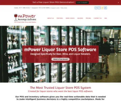 Mpowerbeverage.com(MPower liquor point of sale system) Screenshot