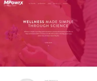 Mpowrx.com(Wellness Made Simple Through Science) Screenshot