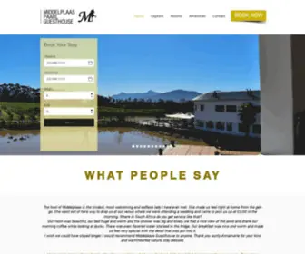 Mppaarl.co.za(Middelplaas Paarl Guesthouse) Screenshot