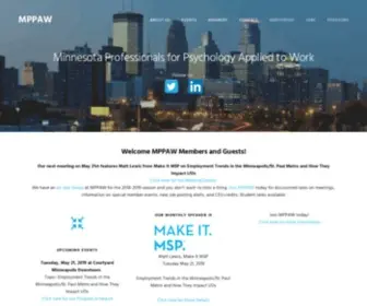Mppaw.org(Minnesota Professionals for Psychology Applied to Work) Screenshot