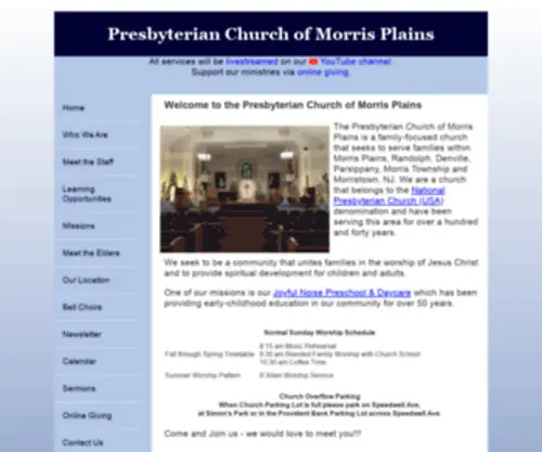 MPpresby.org(Presbyterian Church of Morris Plains) Screenshot