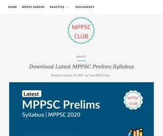 MPPSCclub.com(MPPSC Club) Screenshot