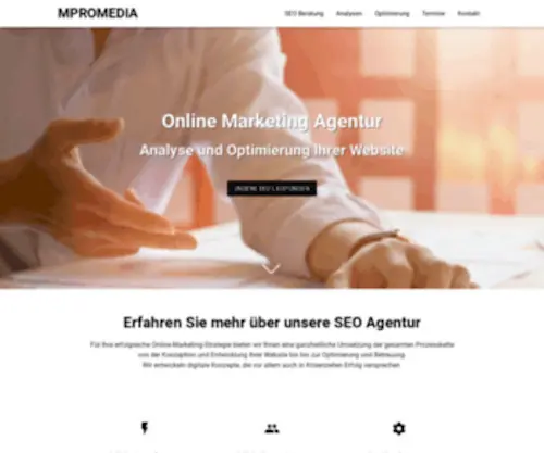 Mpromedia.com(SEO Beratung vom Experten für Suchmaschinenoptimierung) Screenshot