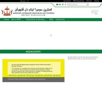 MPRT.gov.bn(Ministry of Primary Resources and Tourism) Screenshot