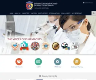 MPS.org.my(Malaysian Pharmaceutical Society) Screenshot