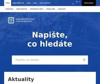 MPSV.cz(Domovská stránka portálu Ministerstva práce a sociálních věcí (MPSV)) Screenshot