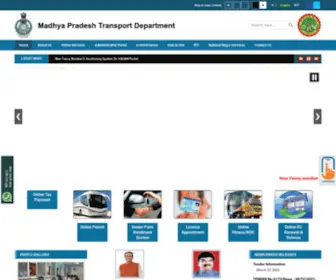 MPtransport.org(Madhya Pradesh Transport Department) Screenshot
