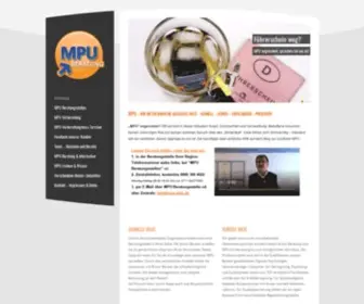 Mpu-Web.de(Qualifizierte MPU Beratung & Vorbereitung bundesweit) Screenshot