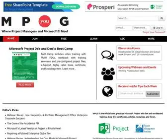 Mpug.com(Microsoft Project User Group) Screenshot