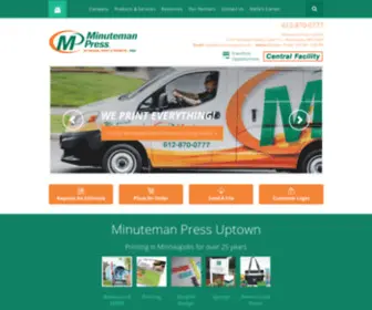 Mpuptown.com(Minuteman Press Uptown) Screenshot